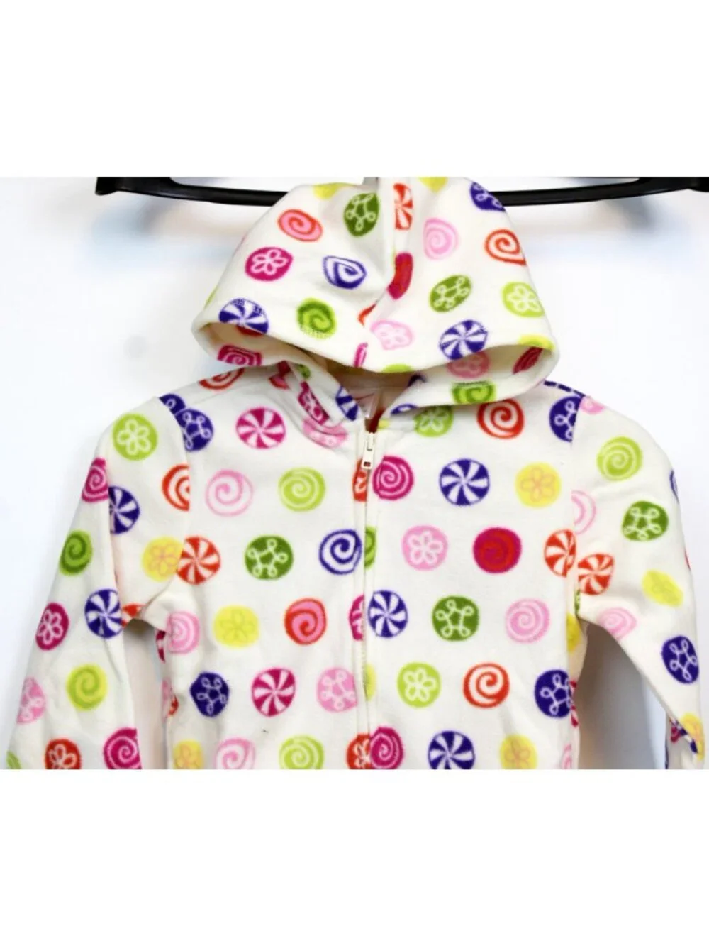 2008 Gybmoree Candy Shoppe Shop Fleece Hoodie Zip up sz 9 Bonbon Sweet NEW Pocke